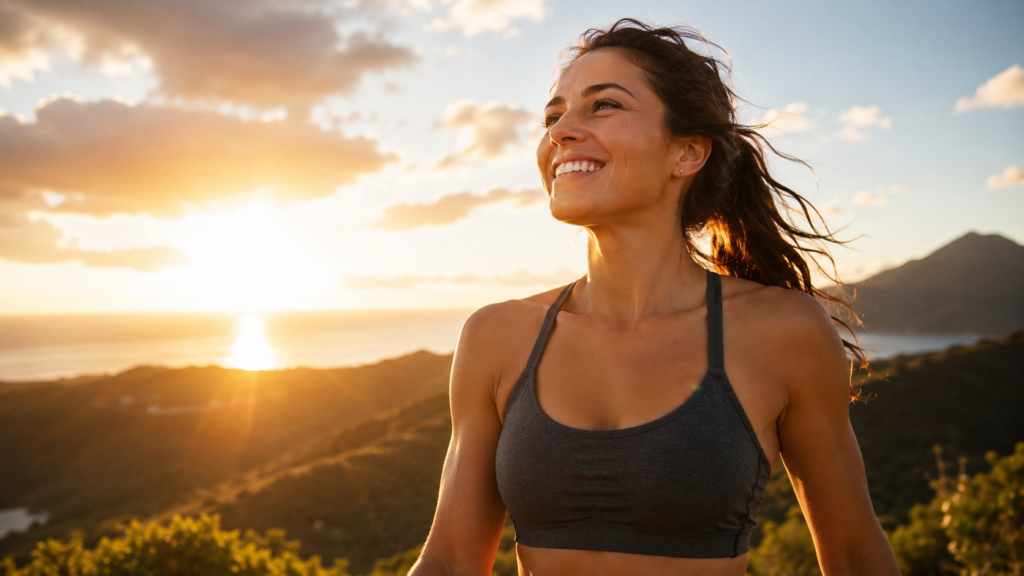 healthy, athletic person full of energy